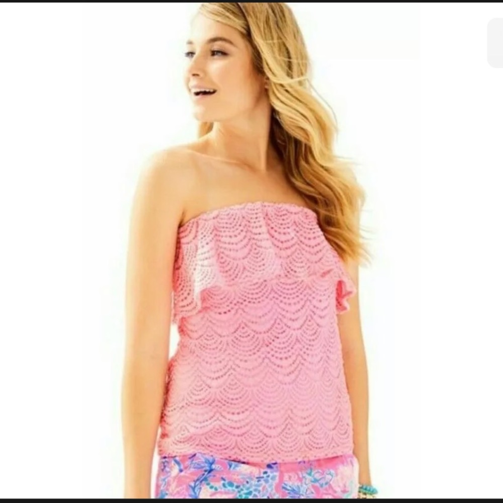 Lilly Pulitzer Wiley strapless top